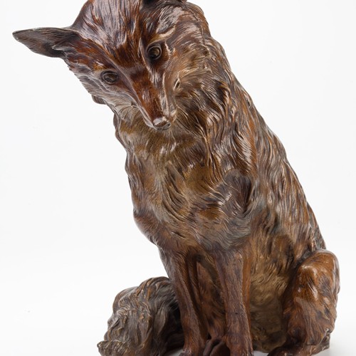 A Fine And Large Franz Bergman Vienna Bronze Fox
