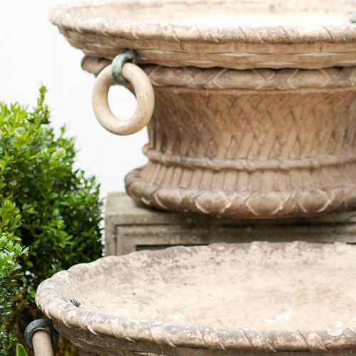 A Pair Of Victorian Stoneware Garden Urns