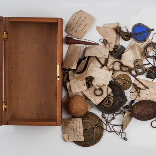 A Finely Made Cedarwood Box Full Of Souvenirs