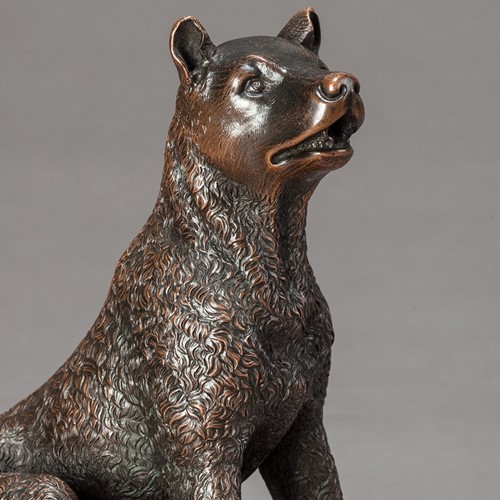 An Extraordinary Bronze Sculpture of a Big Dog