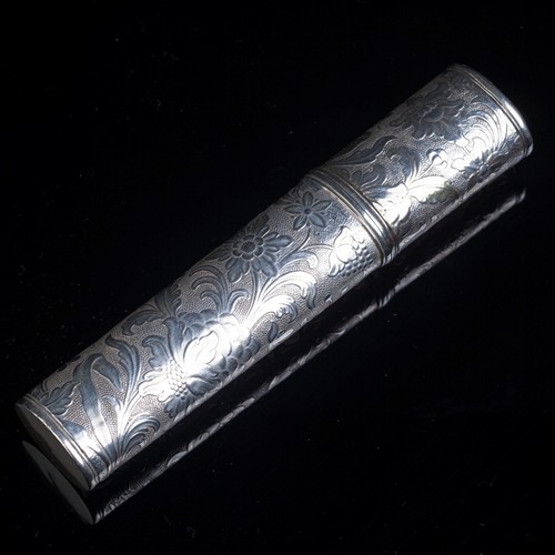 French Silver Bodkin Case Marked For Paris 1724