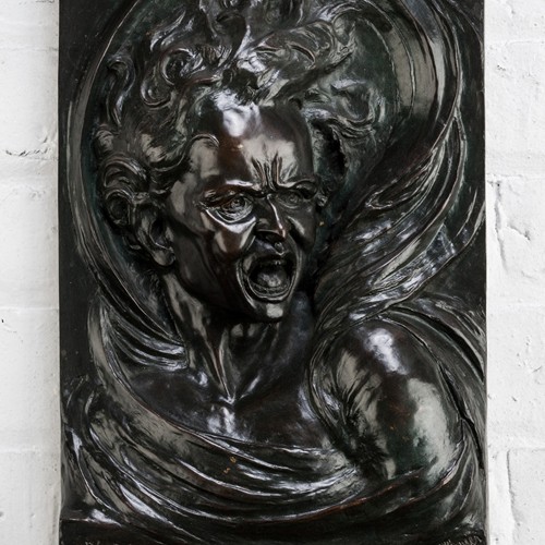  Bronze Inscribed D'apres Un Demon De Michelange 