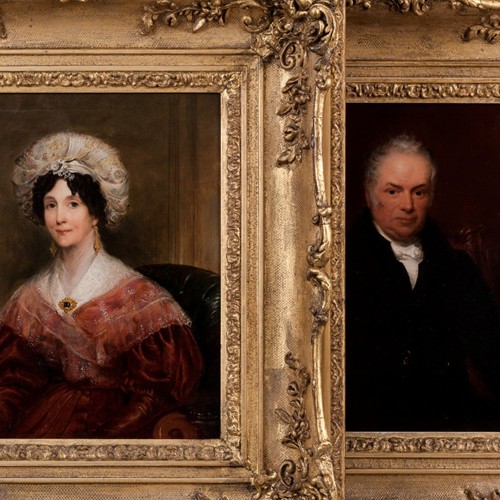 A Fine Pair Of Portraits Of The Parker Family