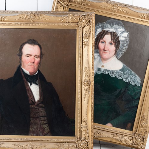 Beautifully Painted, Pair English School Portraits