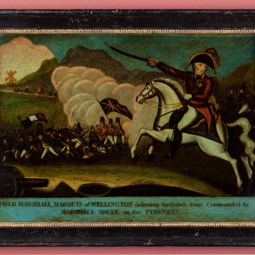  Rare Mezzotint On Glass Of Marquis Of Wellington