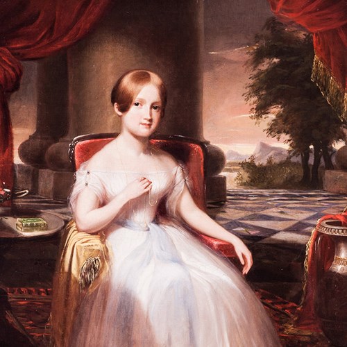 Large Intriguing Portrait Of A Girl