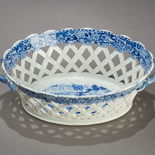 Pearlware  Reticulated Chestnut Basket