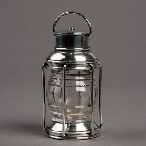 Silver Ship's Lamp Cigar Lighter, Birmingham 1895