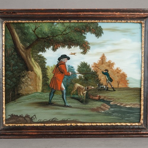 Pheasant Shooting; Glass Picture After Morland