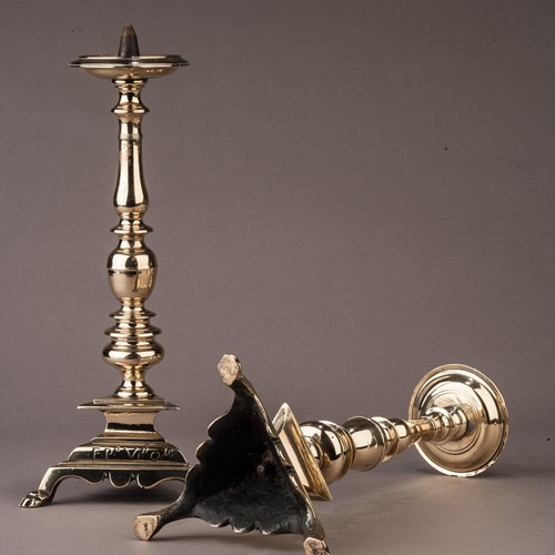 A Fine Pair Of 17Th Century Pricket Candlesticks