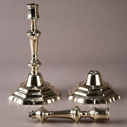 Pair Of 18Th Century Engraved French Candlesticks