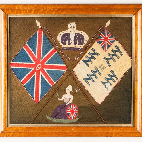 Woolwork Picture For The 9Th Regiment Of Foot 