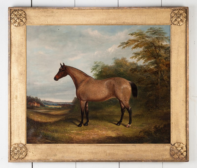  Roan Coated Horse In Fine Gilt Gesso Frame-walpoles-4039-main-637552310360825485.jpg