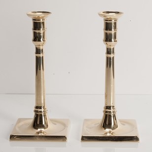 Pair Of George III Brass Candlestic...