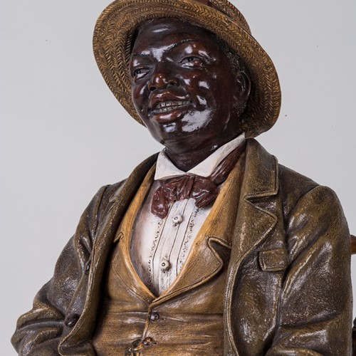 Terracotta Figure Of A Dandy By Johann Maresch 