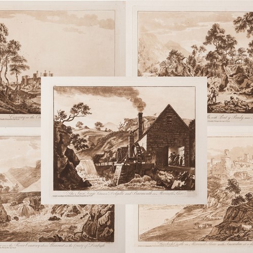 5 Views Of Wales By Paul Sandby 