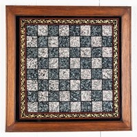 Reverse Painted Glass Chessboard