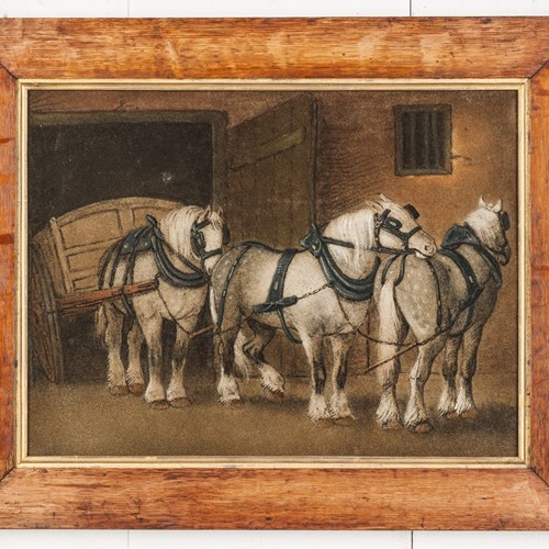 Zobel Sand Picture Of 3 Dray Horses