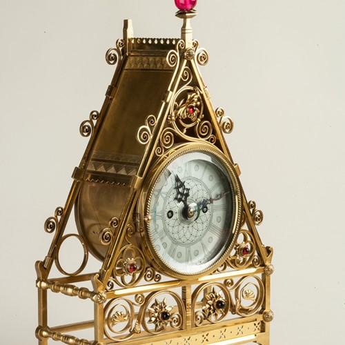 Gothic Revival Clock By Bruce Talbert 