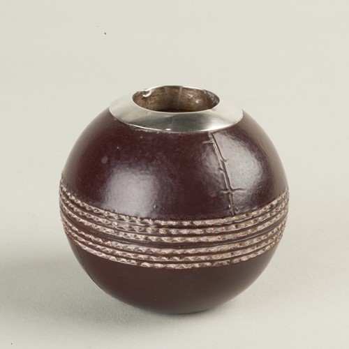 Doulton Silicone Silver Mounted 'Cricket Ball' 