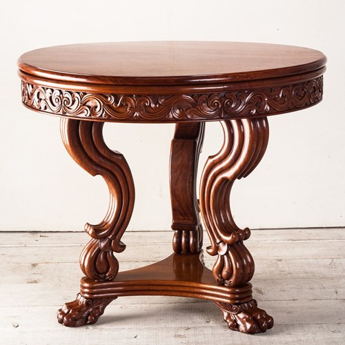A Fine Anglo-Chinese Padouk Centre Table