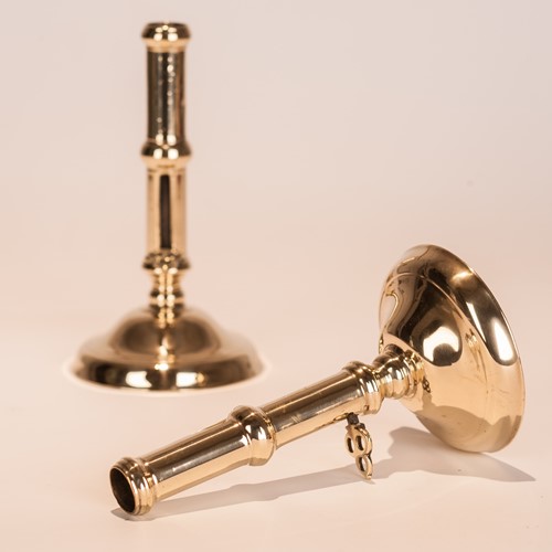 George II Brass Candlesticks