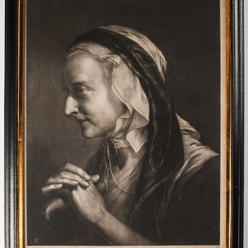 Old Woman By Thomas Frye From His Series Of Fanciful Heads