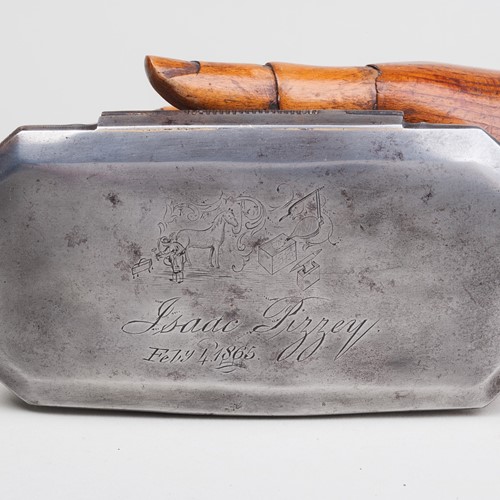 Isaac Pizzey Feb 4Th 1865 His Steel Tobacco Box