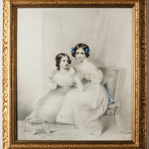 Portraits Of Two Sisters Signed Pickersgill 1836.