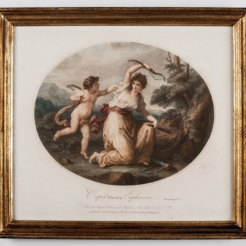 Cupid Stipple Engraving By Thomas Burke After Kauffman