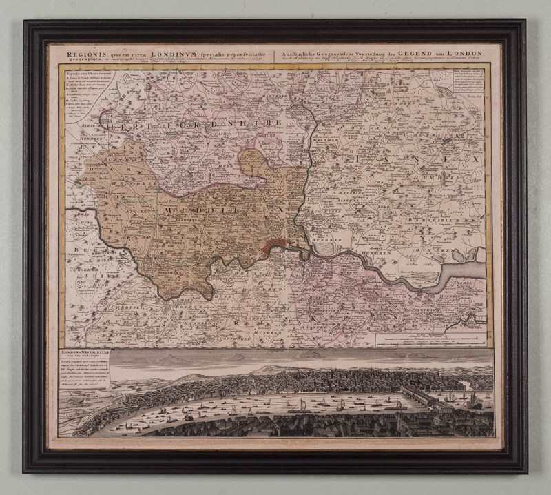 Framed View And Map Of London 1741-walpoles-4968-main-638139619533080577.jpg