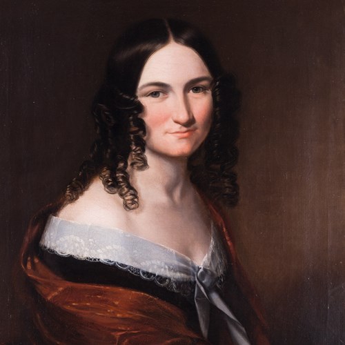 A Young Woman's Portrait By J. Barker 