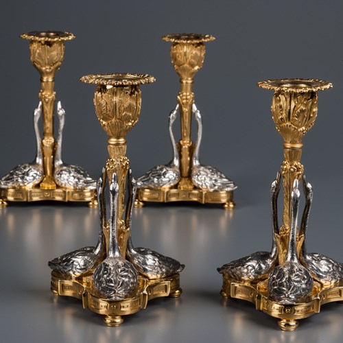 William IV Candlesticks After The Design Of William Bateman II