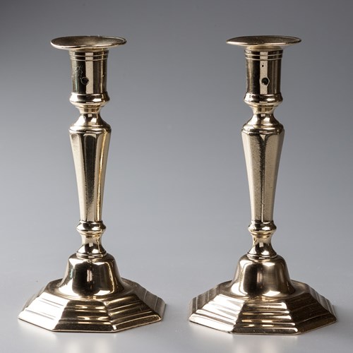 Eighteenth Century Brass Candlesticks 