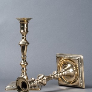 George III Brass Candlesticks