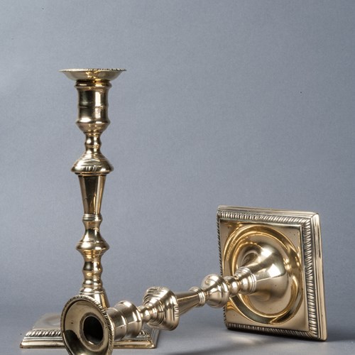George III Brass Candlesticks