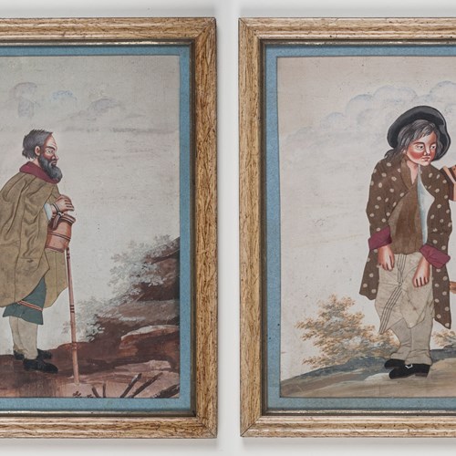 Itinerant Workers In Gouache And Cloth
