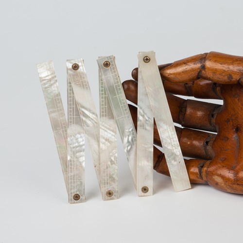 Mother-O-Pearl Folding Ruler