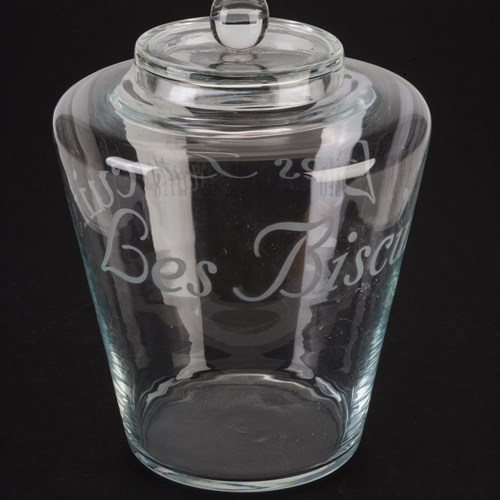 Glass Biscuit Jar