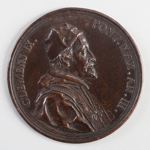 Medal: Pope Clement IX And The  Ponte Sant’Angelo