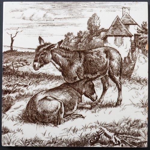 Donkeys Tile By William Wise