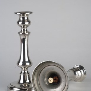 A Fine Pair Of Paktong Candlesticks...