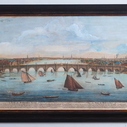 Engraved View Of Westminster Bridge