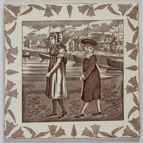 "July". Wedgwood Month Tile
