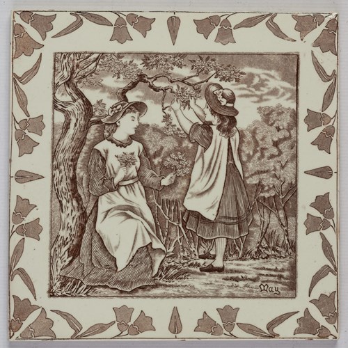 "May". Wedgwood Month Tile
