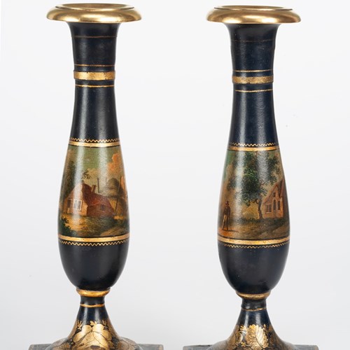 Toleware Candlesticks 