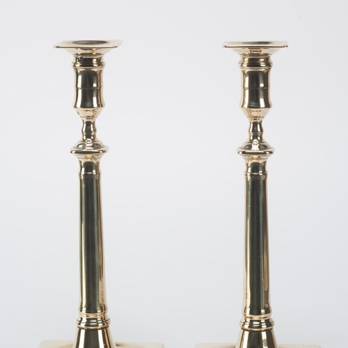 George II Brass Candlesticks