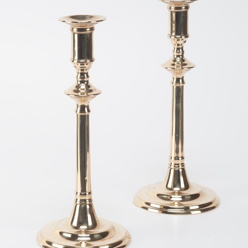 Georgian Brass Candlesticks 