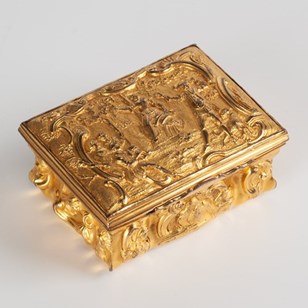 George II Gilt Copper Snuffbox 