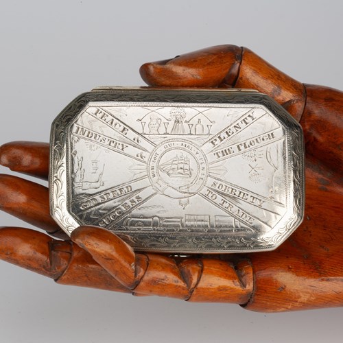 A Profusely Engraved Folk Art Snuff Box 